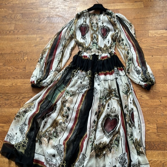 Dolce and Gabbana silk chiffon dress runway 2018 size 44 fits medium - Picture 4 of 5